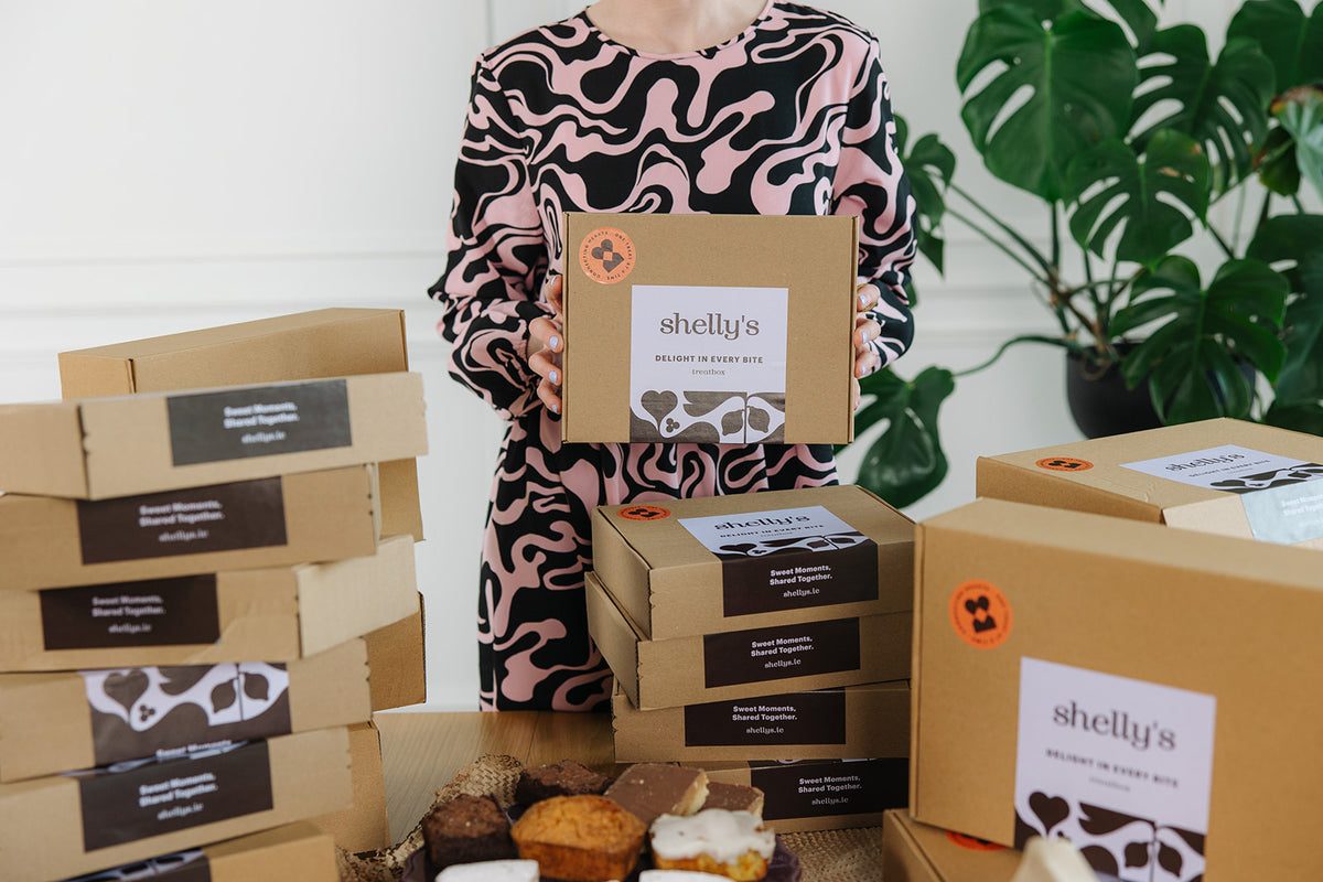 Shelly with her Shelly's treatboxes